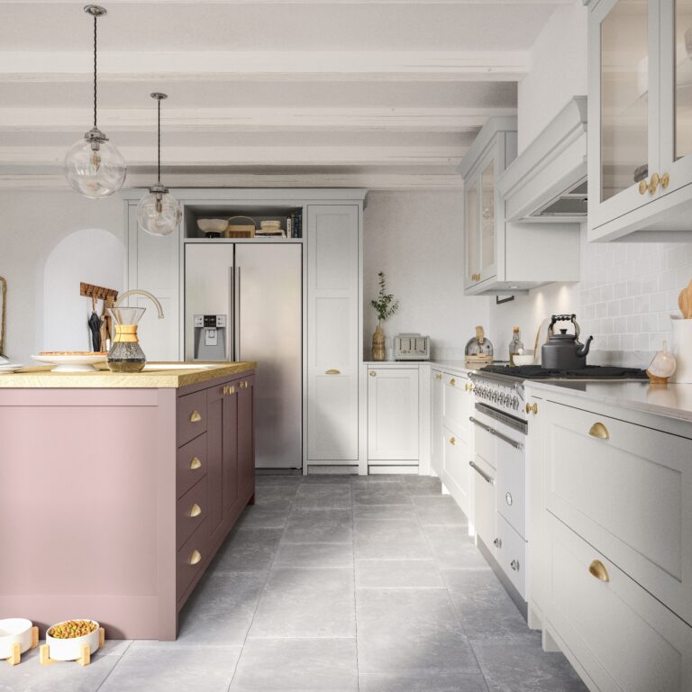 Clifden Vintage Pink and Light Grey 2