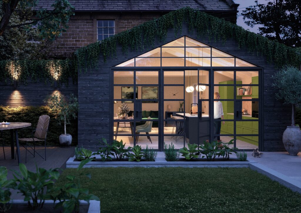 Harborne Slate Blue Stone and CMS Citrus GreenExterior Shoot