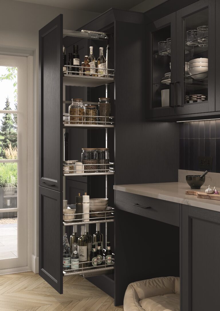 Pembridge IndigoTAL LarderPremea Platinum White400 cabinet